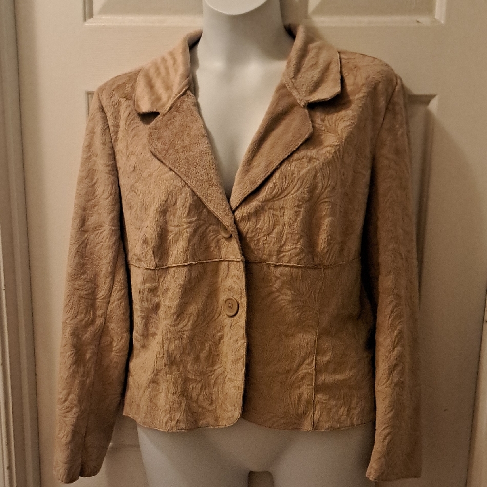 Beige Textured Blazer